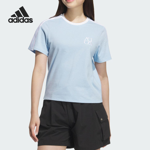 Adidas/阿迪达斯正品DANCE T-SHIRT女士经典运动针织短袖KE9099
