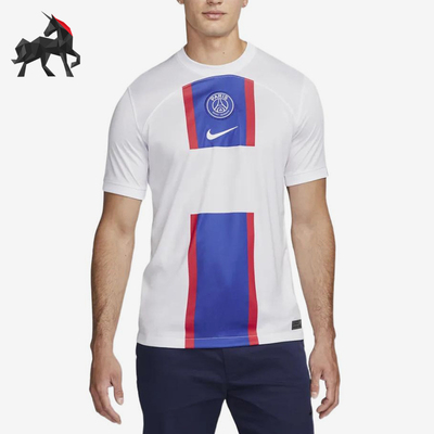 Nike/耐克正品夏季男士休闲训练拼接足球运动短袖T恤DN2716-101