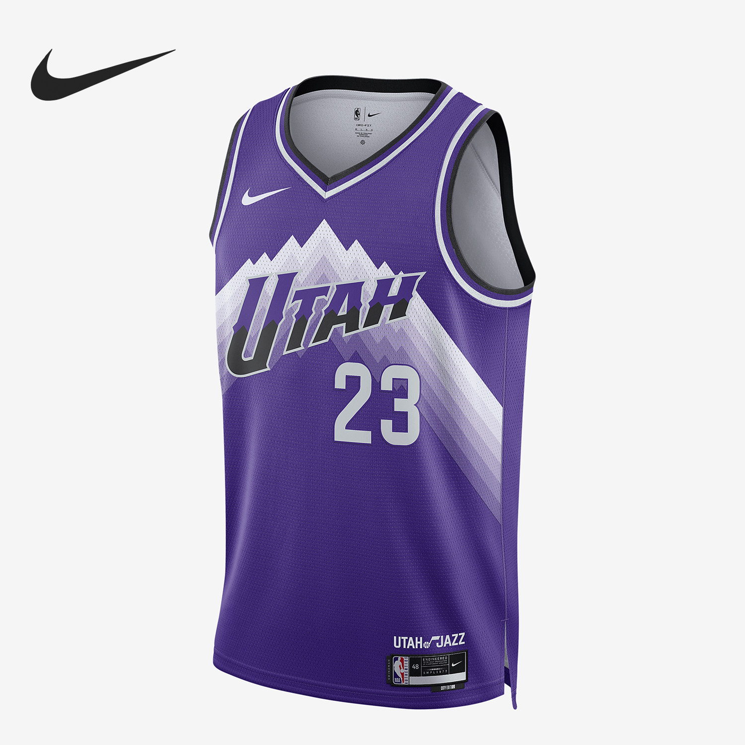 Nike/耐克正品犹他爵士队男士透气运动训练球衣DX8521-507