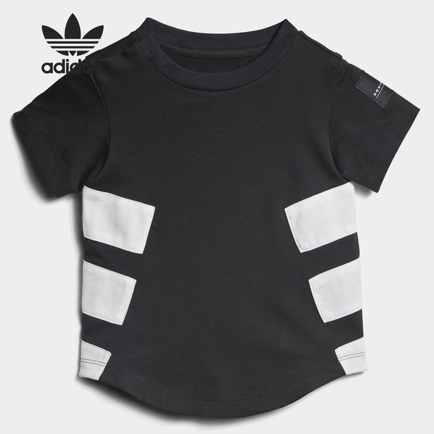 Adidas/阿迪达斯正品三叶草休闲小童运动圆领短袖上衣 CE4358