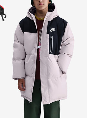 Nike/耐克正品新款儿童浅灰黑色加绒轻暖经典羽绒服IO6150-019