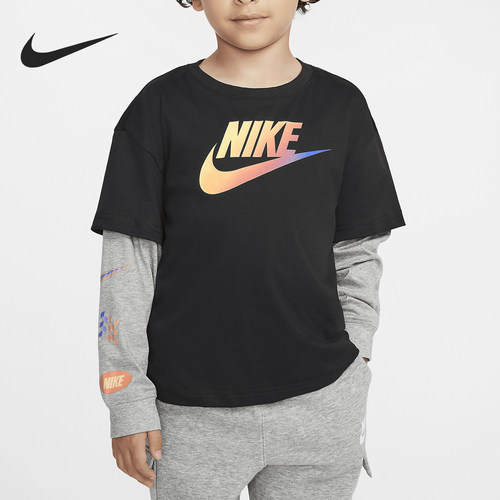 Nike/耐克正品Back to Sport小童运动宽松休闲T恤HQ7801-010