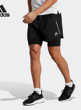 Adidas/阿迪达斯正品D4R SHORT 2IN1跑步男子运动短裤HN8023