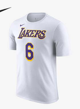 Nike/耐克官方正品洛杉矶湖人队NBA 男子运动篮球短袖DR6381-106