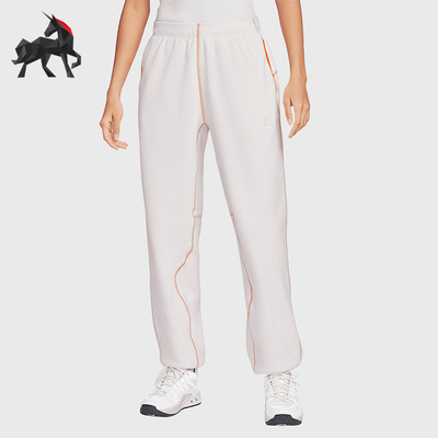 Nike/耐克正品秋冬新款女士简约拼接刺绣束脚长裤HJ0242-030