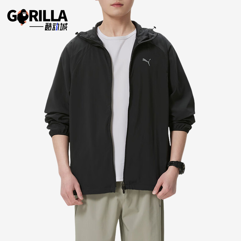 Puma/彪马正品男士黑色夹克户外风衣防风经典夹克外套694461-01