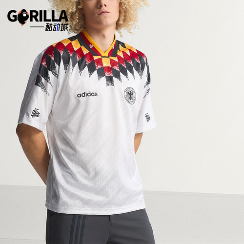 Adidas/阿迪达斯正品夏季款男士刺绣复古休闲短袖T恤JN3705