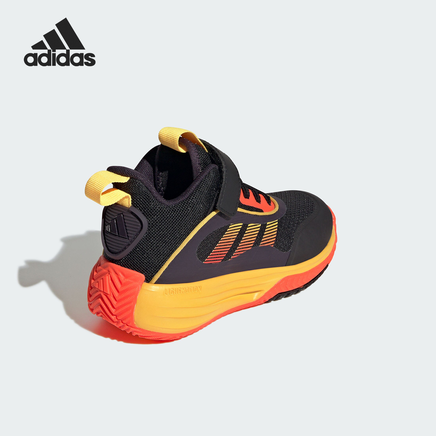 Adidas/阿迪达斯正品新款儿童厚底耐磨魔术贴篮球鞋JQ3499