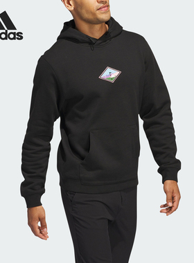 Adidas/阿迪达斯正品新款男士高尔夫运动连帽套头卫衣IX9237