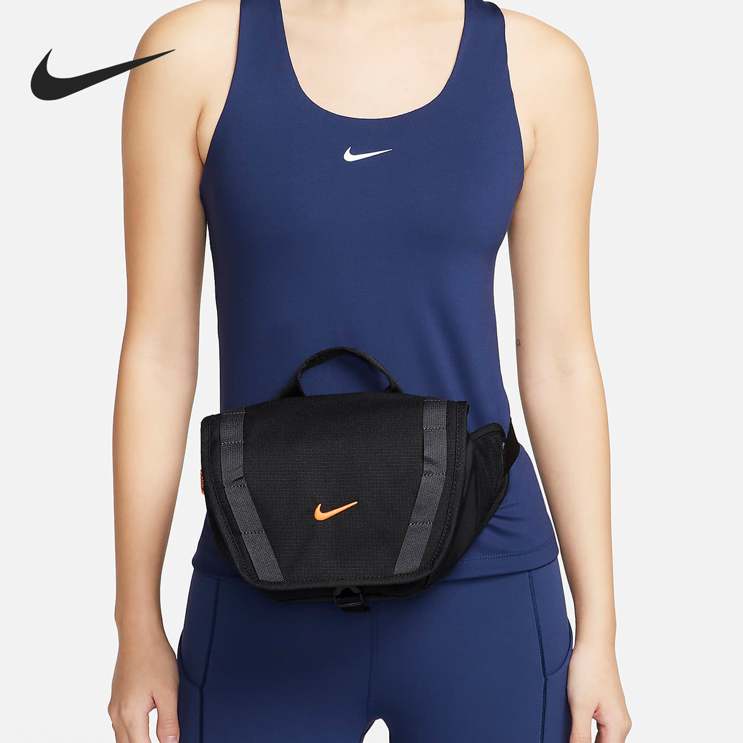 Nike/耐克正品新款男女同款简约轻便透气运动腰包DJ9681-011