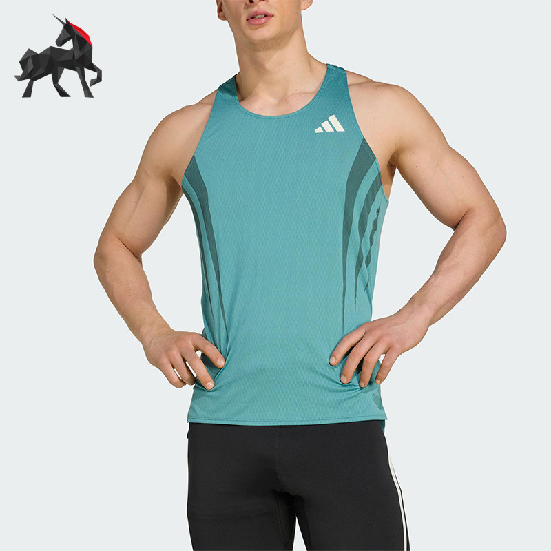 Adidas/阿迪达斯正品2025夏季款男士运动风跑步工字背背心JV9307