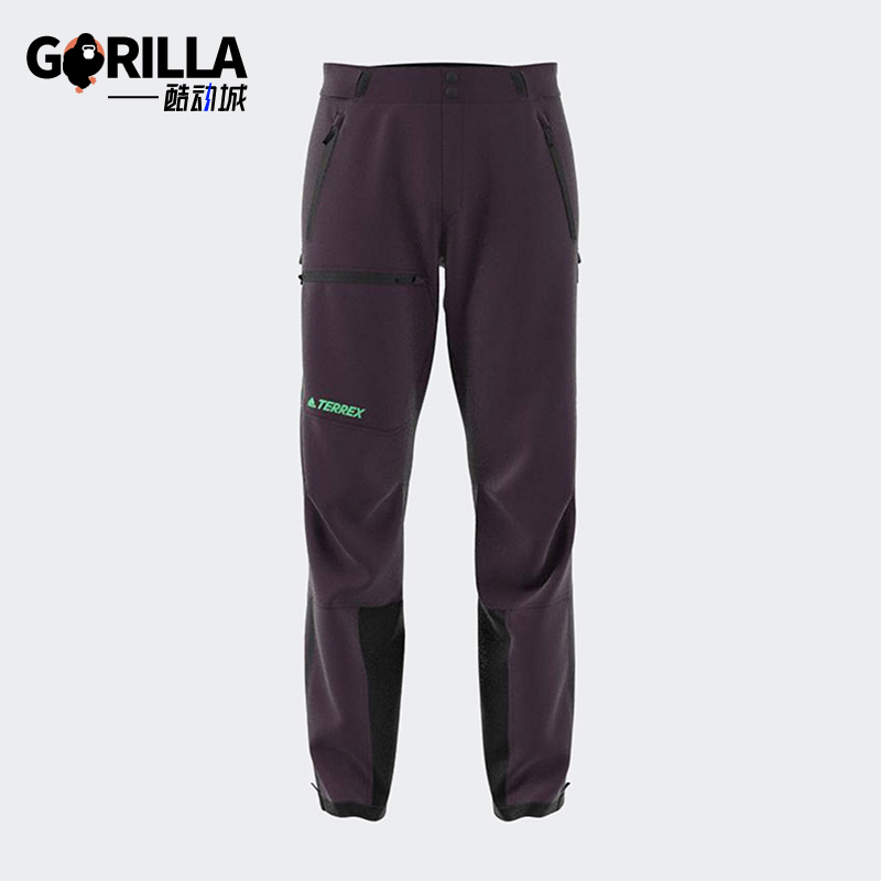 Adidas/阿迪达斯正品2025男士防风运动经典休闲软壳冲锋裤GJ8314