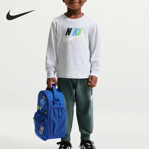 Nike/耐克正品2025冬季款婴童日常圆领印花耐穿套装IU5427-398