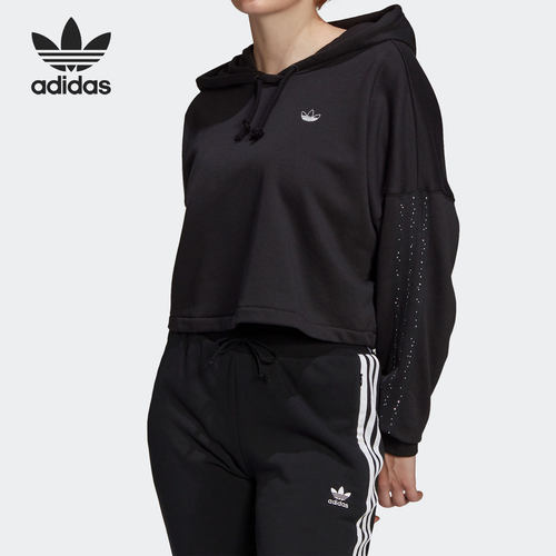 阿迪达斯运动女子连帽卫衣正品
