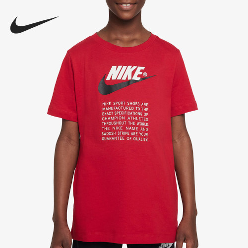 Nike/耐克正品运动大童圆领字母印花经典短袖T恤DV0574-687