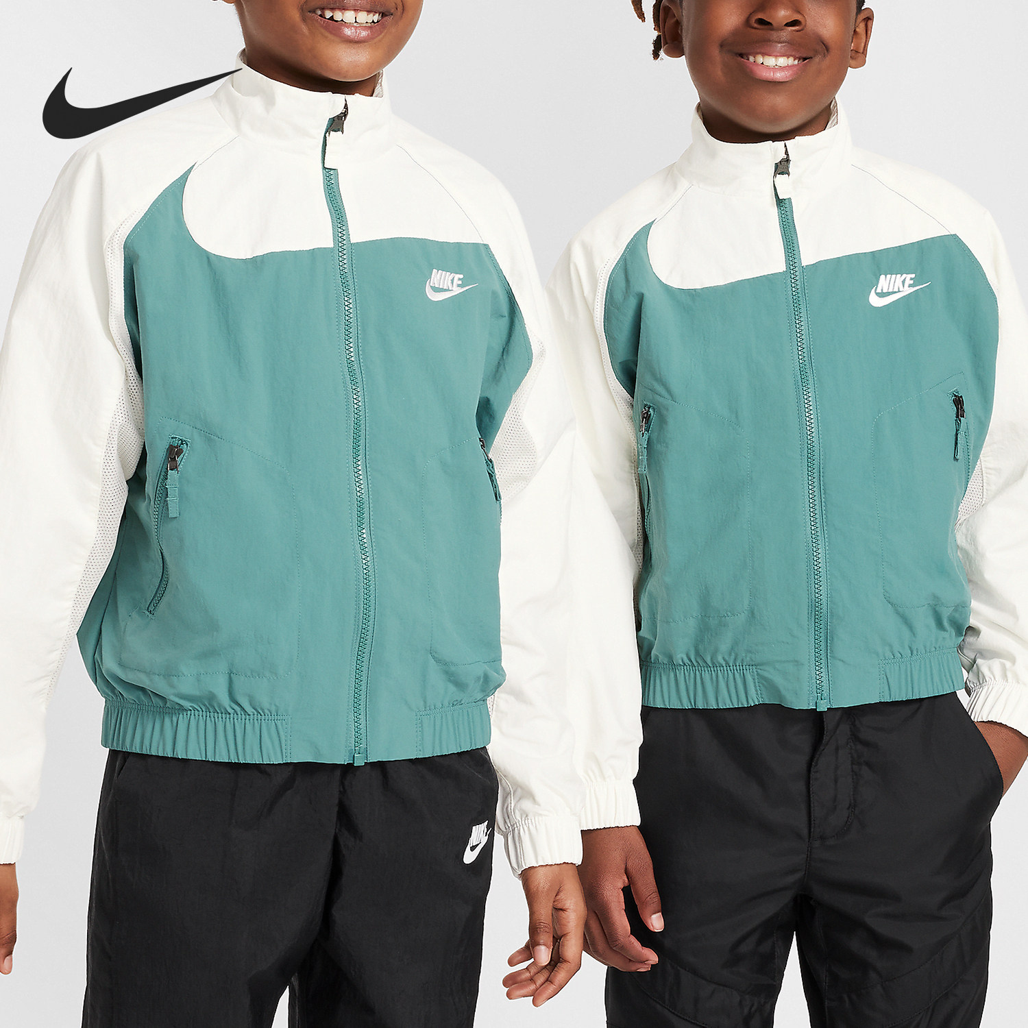 Nike/耐克官方正品夏季新款大童运动休闲立领夹克外套FN9134-361