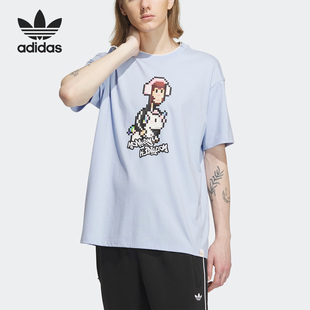 三叶草夏季 男女印花运动短袖 阿迪达斯官方正品 Adidas T恤IP1799