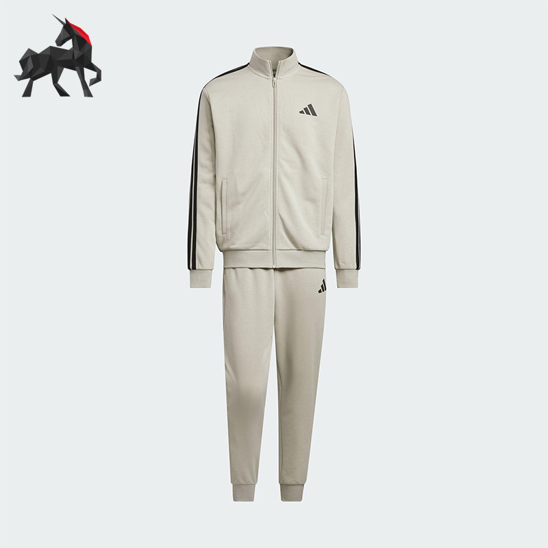 Adidas/阿迪达斯正品TRACKSUIT男女休闲立领拉链长袖套装JZ0112