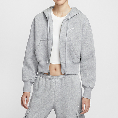 Nike/耐克正品秋冬女士运动针织加绒经典拉链夹克外套HV2427-063