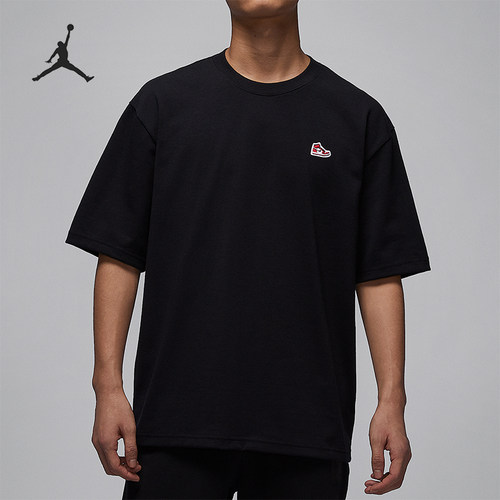 Nike/耐克正品JORDAN男士时尚简约宽松透气针织短袖T恤HJ2327-010