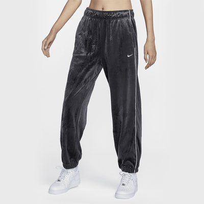 耐克女士运动保暖中腰平绒长裤