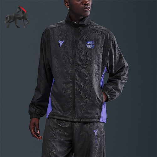 Nike/耐克正品Kobe男士户外宽松足球拼接运动立领外套HM4217-010