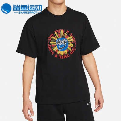 Nike/耐克正品夏季新款男子时尚宽松圆领印花短袖T恤 DV0683-010