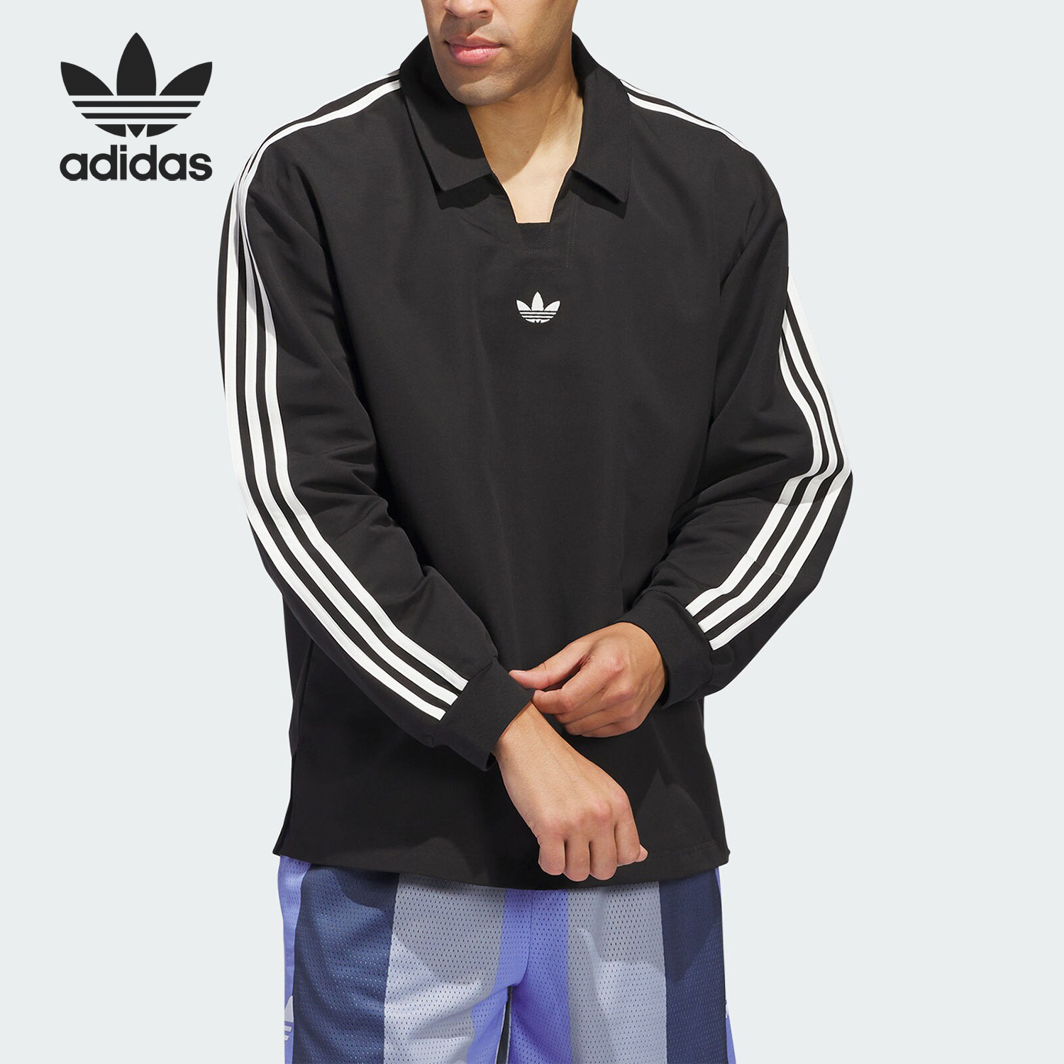 Adidas/阿迪达斯正品三叶草男女宽松休闲耐穿户外长袖IY7379