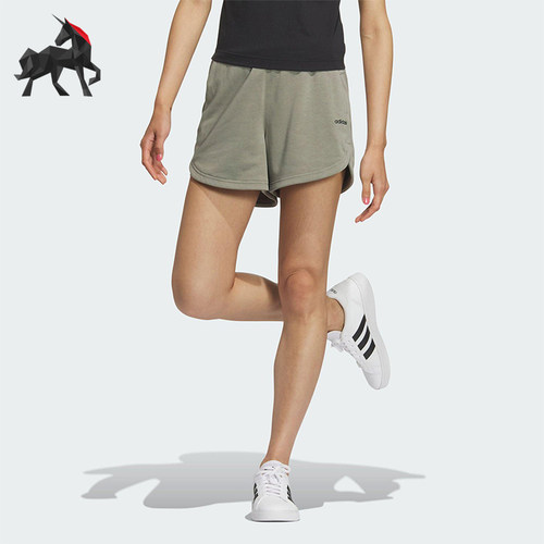 Adidas/阿迪达斯正品新款女灰色轻盈吸湿排汗经典简约短裤JM2238