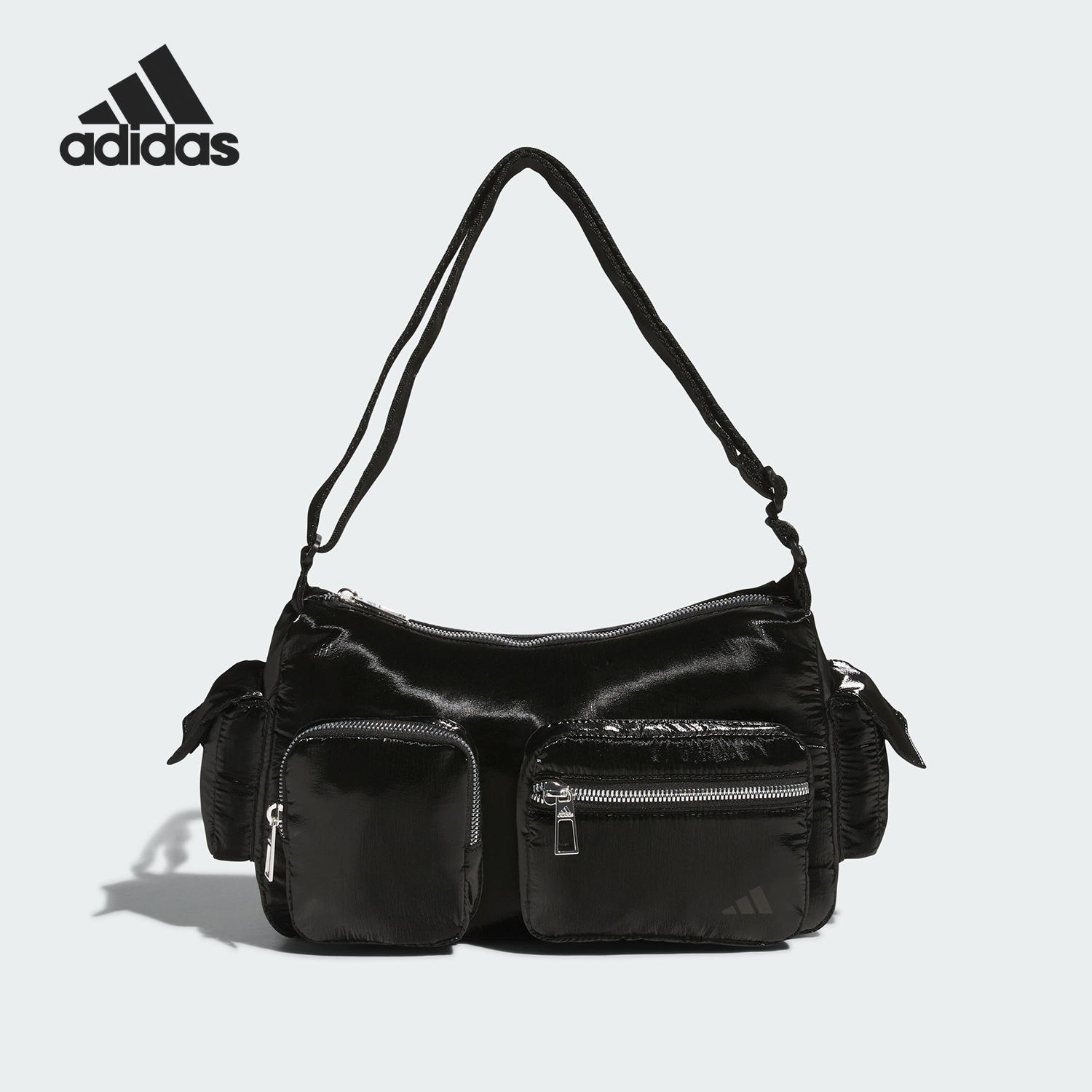 阿迪达斯女士时尚潮流拉链单肩包
