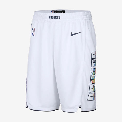 Nike耐克正品Denver Nuggets NBA男五分篮球松紧短裤FQ4404-100