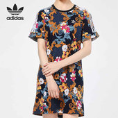 连衣裙 Adidas 运动短袖 三叶草女子夏季 GN8117 阿迪达斯正品
