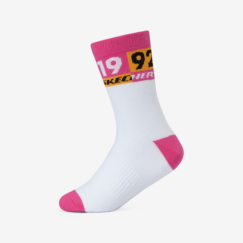 Skechers/斯凯奇正品当季新款个性撞色儿童一双装运动中筒袜