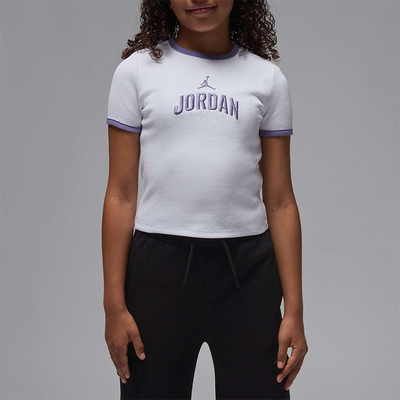 Nike/耐克正品JORDAN女士时尚运动休闲针织圆领短袖IO2495-100