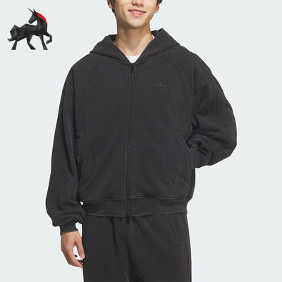 Adidas/阿迪达斯正品三叶草男女连帽宽松日常休闲经典外套KQ5524