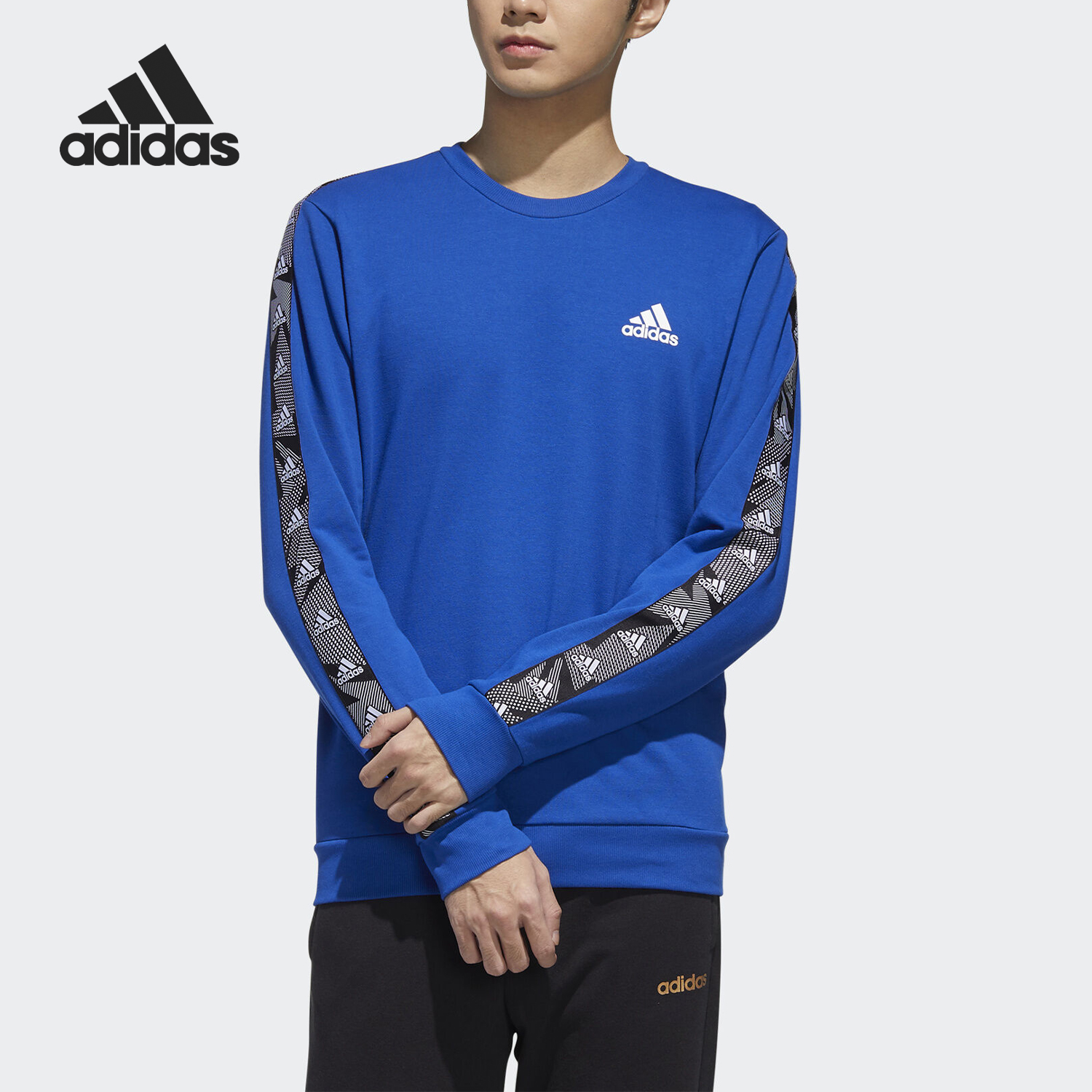 阿迪达斯T男士复古潮流套头衫