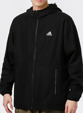Adidas/阿迪达斯正品 新款运动休闲男子连帽拉链外套 H40228