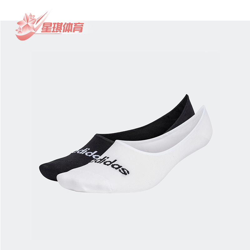阿迪达斯运动船袜两双装