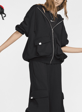 Nike/耐克正品Sportswear女士全长拉链连帽外套FV7516-010