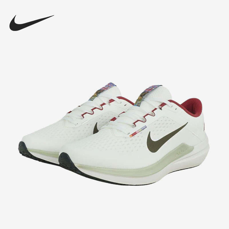 Nike/耐克正品AirWinflo10新款男白绿色鞋跑步鞋IQ1132-120