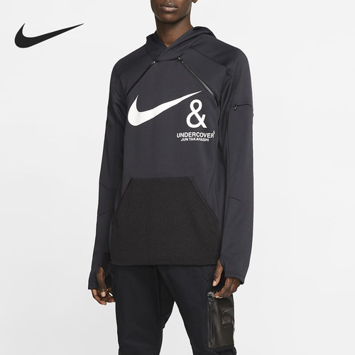 Nike/耐克正品空新款黑色运动休闲轻盈经典连帽卫衣CD7525-010
