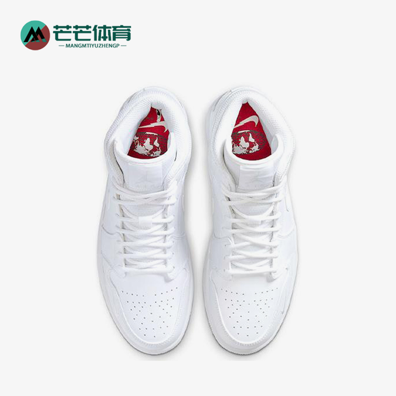 Nike/耐克正品Air Jordan 1男士中帮经典复古篮球鞋CW7589-100