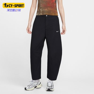 Nike/耐克正品Sportswear 女士刺绣宽松运动厚实九分裤HV2087-010
