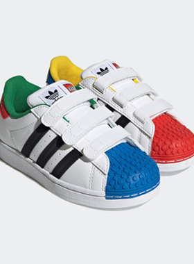 Adidas/阿迪达斯正品三叶草 新款儿童男女贝壳头板鞋H03963