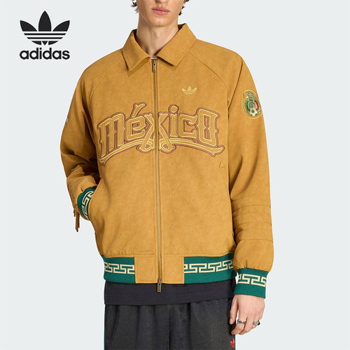 Adidas/阿迪达斯正品三叶草男士休闲翻领保暖运动耐穿棉服HY5062