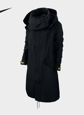 Nike/耐克正品秋季女子防风时尚长款连帽夹克外套AR4531-010