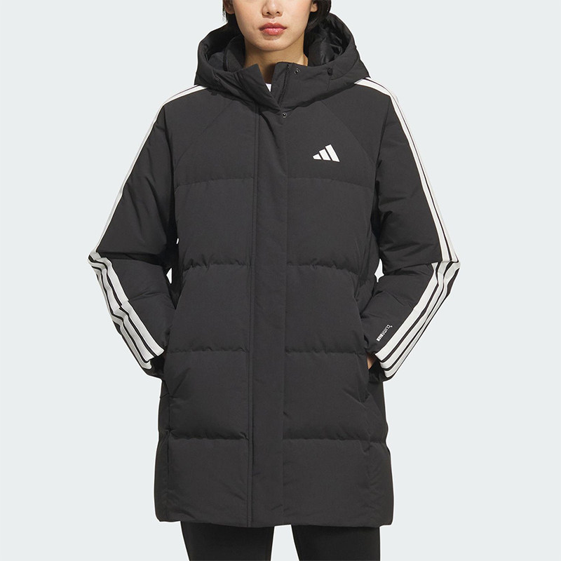 Adidas/阿迪达斯正品2025秋季款女士运动保暖中长款羽绒服KC2486