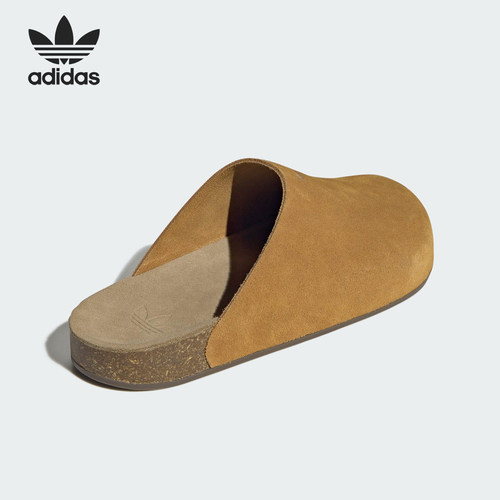 Adidas/阿迪达斯正品三叶草男女绒面革休闲复古拖鞋JR3586
