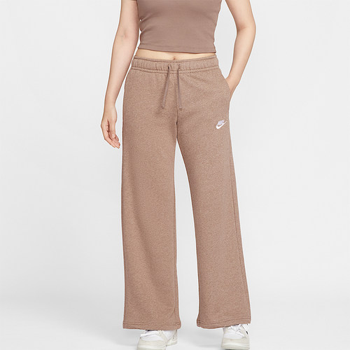 Nike/耐克正品Sportswear女士阔腿薄绒中腰针织运动裤FB2728-214