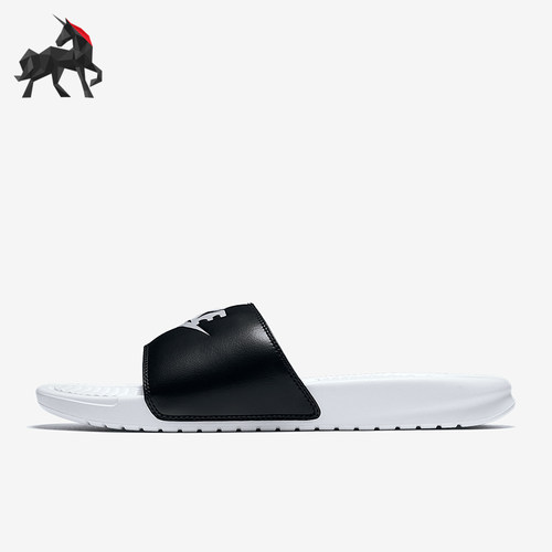 耐克黑白鸳鸯凉拖沙滩鞋